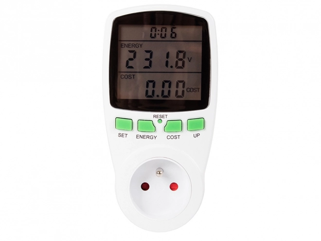 Wattmeter med LED-belysning
