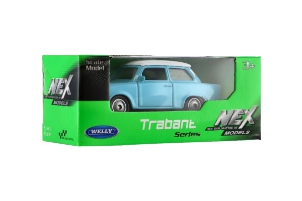 Auto Welly Trabant 1:60 metal 7cm fri bevægelse i boks