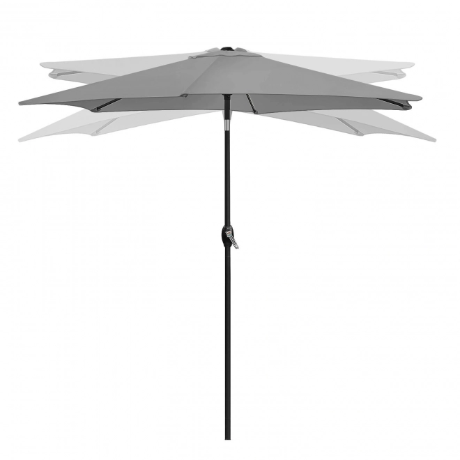 Sammenklappelig havebalkonparasol 210 cm grå