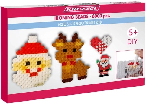 Kæmpe pakke med 6000 perler i 13 farver