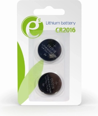 Knapcellebatteri CR2016 – 2 stk.