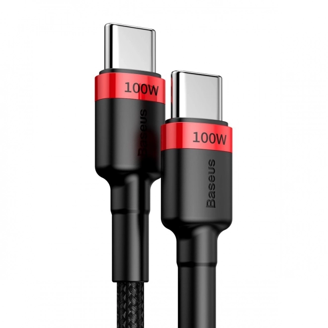 USB-C kabel til hurtig opladning Baseus Cafule 100W rød sort