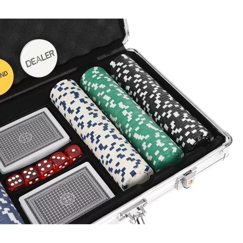 Poker - sæt med 300 jetoner i HQ-kuffert