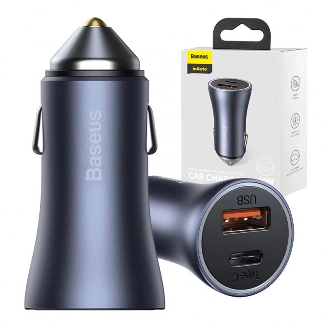 Biloplader Baseus med USB og USB-C, 40W