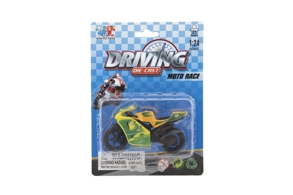 Racer motorcykel metal/plast 8cm fri kørsel mix varianter på kort