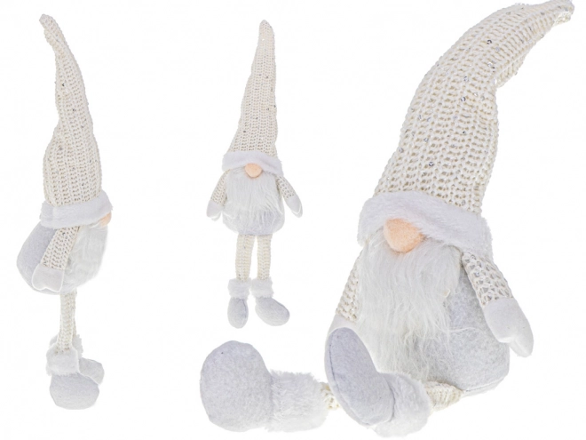 Julegnom med hvide skæg 47cm