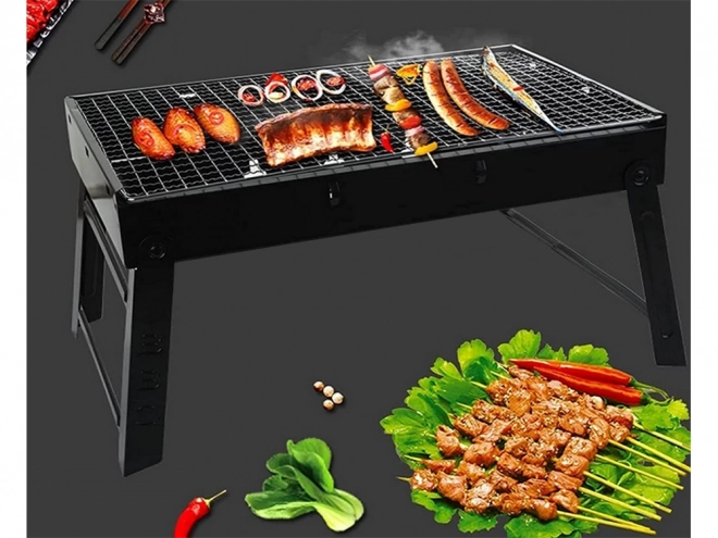 Bærbar sammenklappelig kulgrill til camping og BBQ