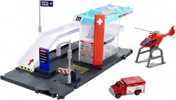 Hospital med ambulance og helipad
