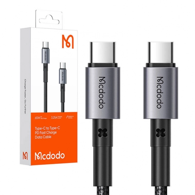 USB-C til USB-C kabel 65W 1,5 m sort