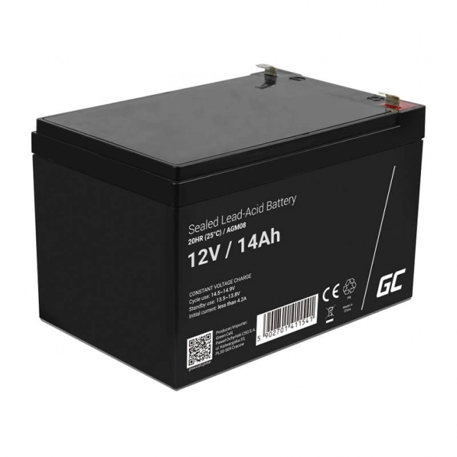 Genopladeligt AGM-batteri 12V 14Ah Vedligeholdelsesfrit batteri til UPS ALARM
