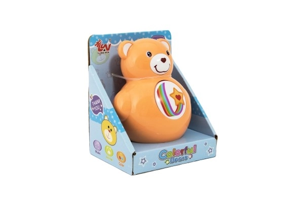 Roly Poly bjørn squeaky 10 cm plast 10x12x8cm
