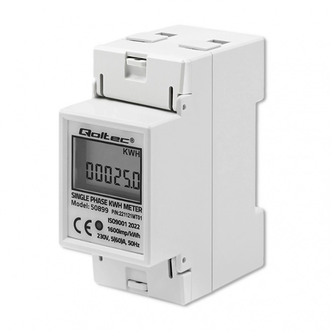 Enfase Elektronisk Elektricitetsmåler | DIN-skinne | 230V | LCD | 2P