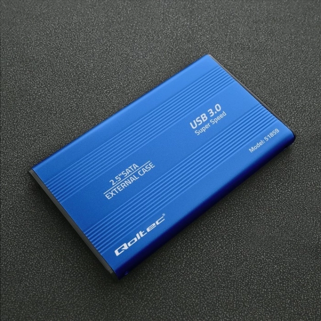 Eksternt etui til HDD/SSD 2.5" SATA3 USB 3.0 Blå