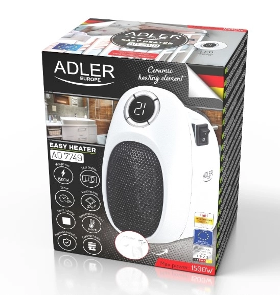 Adler AD 7749 Termoventilator - Easy varmeapparat