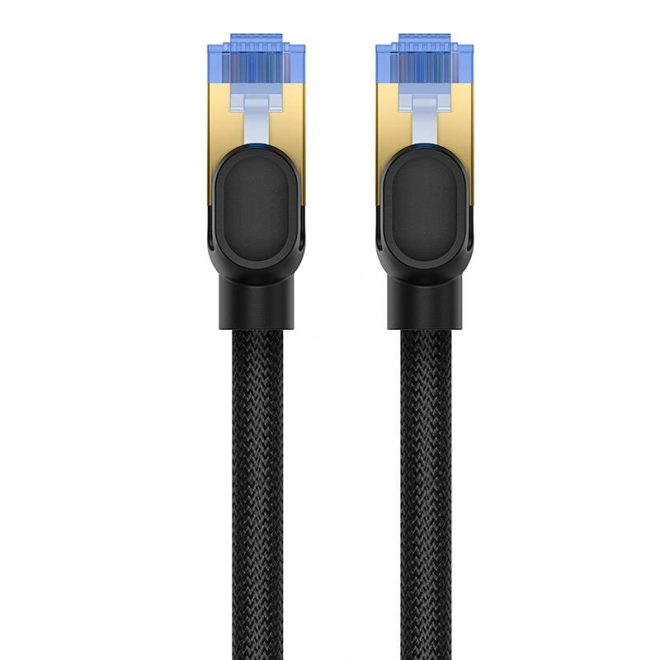 Flettet ethernetkabel cat.7 Baseus RJ45, 10 Gbps, 8 m, sort