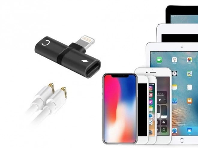 Lynadapter til iPad og iPhone 2 i 1