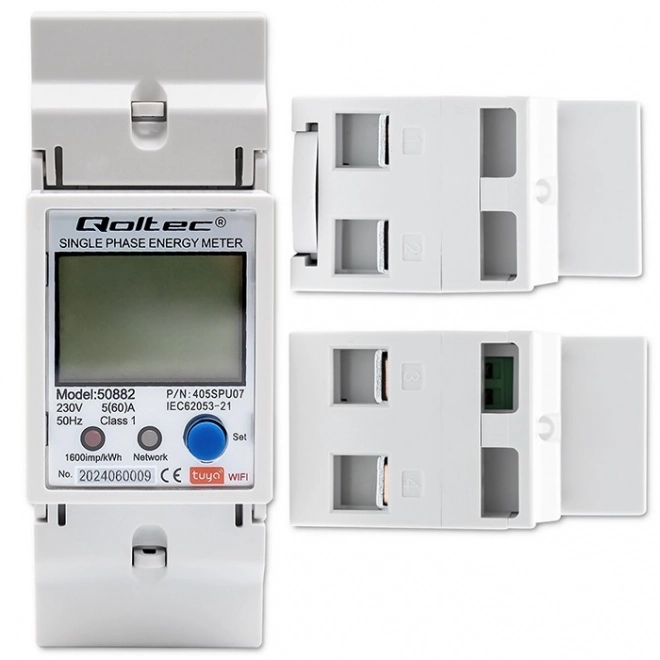 Enfaset elektronisk elmåler | DIN skinne | 230V | LCD | Wi-Fi
