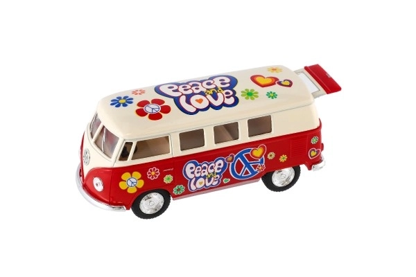 Autobus Kinsmart VW Klassisk metal/plast 13cm med tilbagespoling