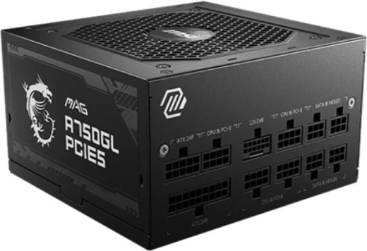 MSI MAG A750GL PCIe 5 750 W 80 Plus Gold fuldt modulær strømforsyning