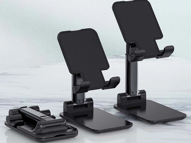 Sammenklappeligt stativ til mobiltelefon og tablet