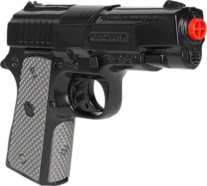 Politi pistol sort metal 8 skud