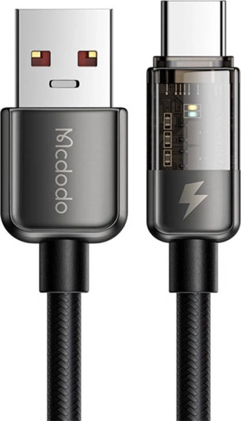 USB-C-kabel Mcdodo 100 W, 6 A, 1,8 m, sort