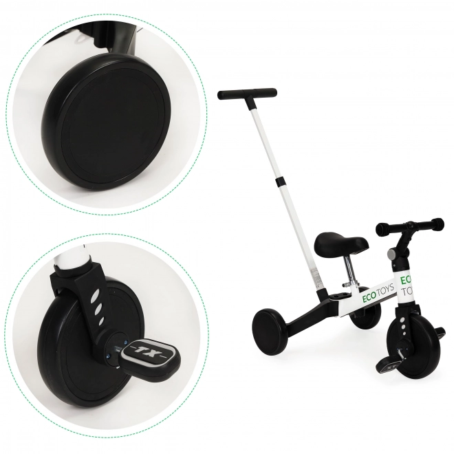 Børne trehjulet cykel med styrestang 2 i 1 ECO TOYS