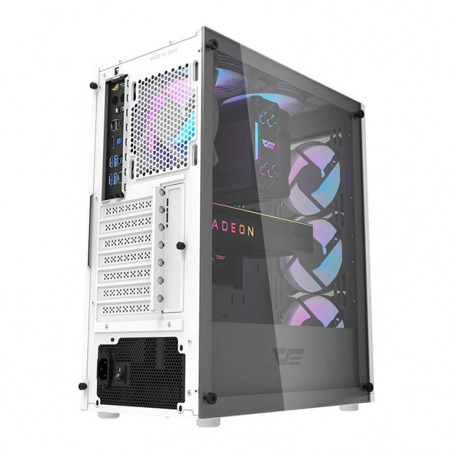Computer kabinet Darkflash DK352 Plus med 4 blæsere (sort/hvid)