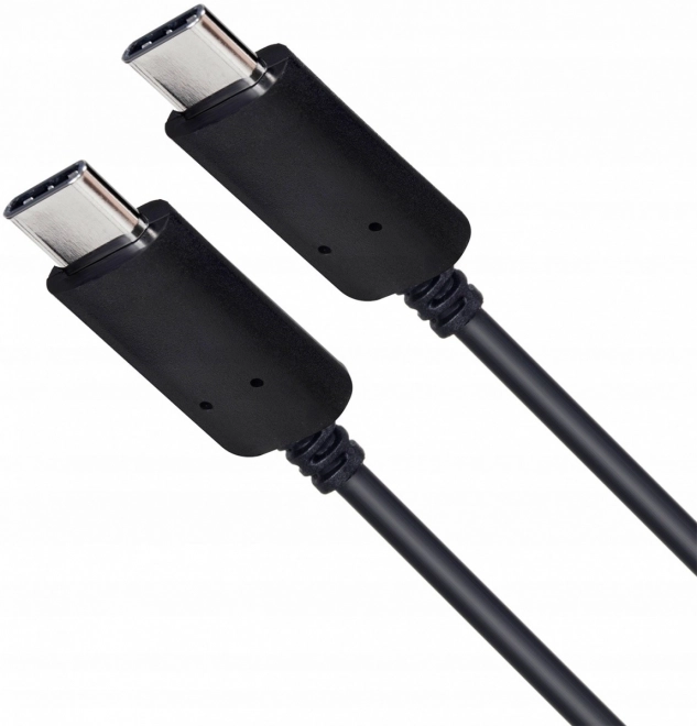 USB C - USB C silikonekabel 1m sort