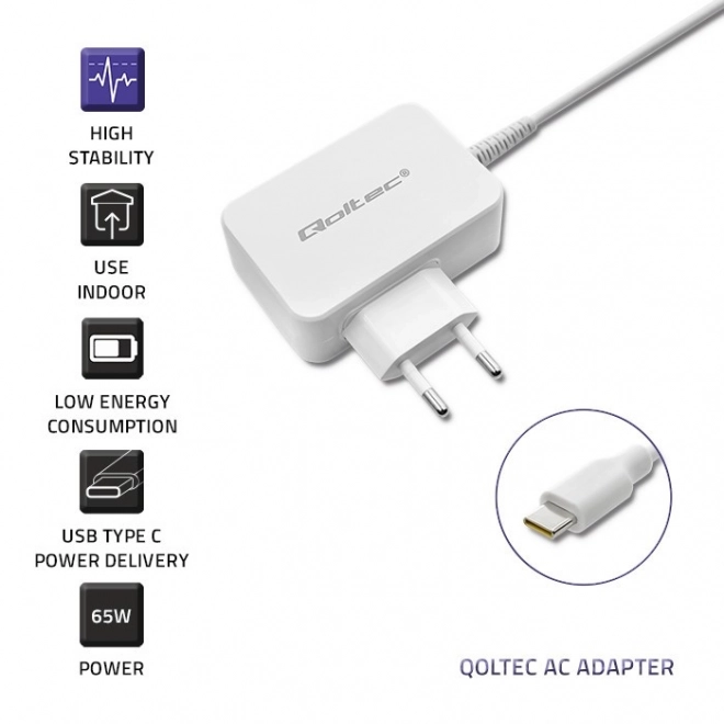 Netværksadapter USB-C 65 W Power Delivery Hvid