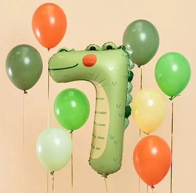 Folieballon tal 7 – krokodille 49 × 73 cm