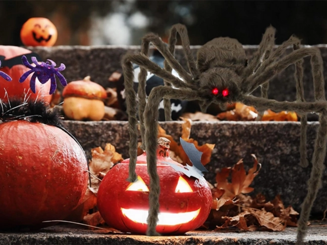 Kæmpe halloween edderkop tarantel dekoration