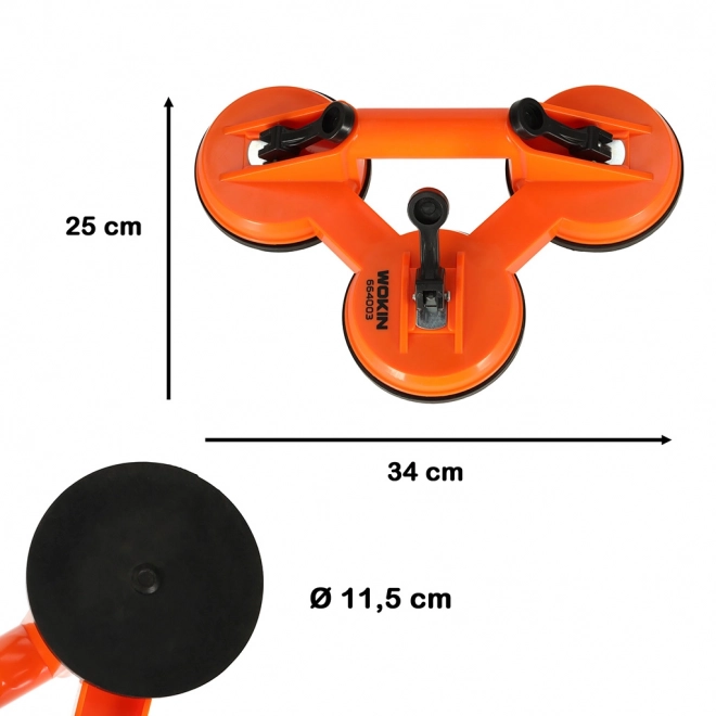 Vakuumholder med sugekop til håndtering af glas, glaserede fliser 3x11,5cm 75kg