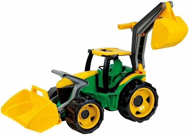 Børnetraktor med frontskovl og baggraver