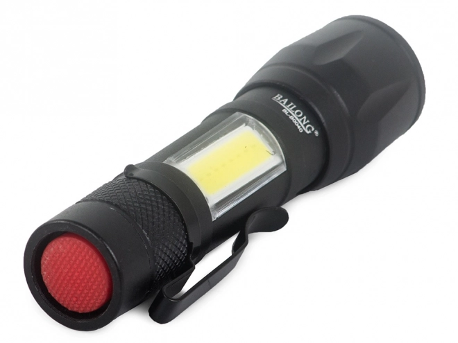 Taktisk LED lommelygte Bailong med zoom funktion