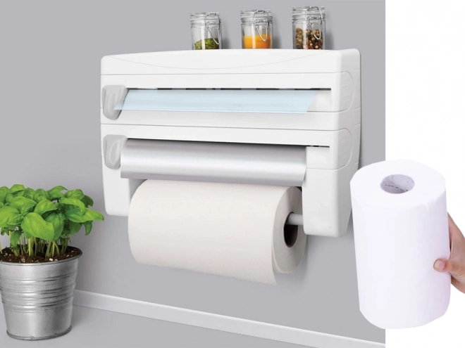 Dispenser til folie og papirhåndklæder 4 i 1
