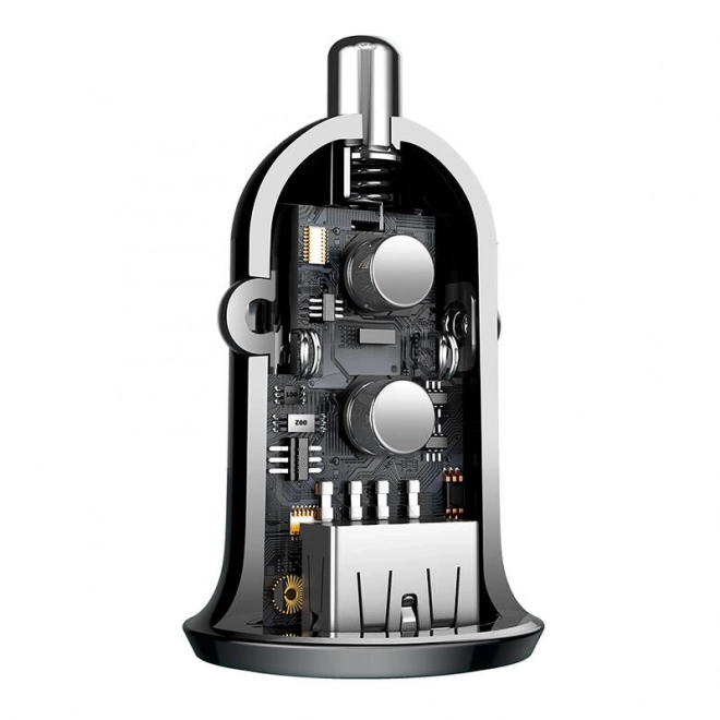 biloplader Baseus Grain Pro 2x USB sort