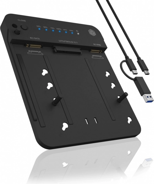 Stations kloningsdock IB-2915MSCL-C31 til M.2 NVMe og SATA SSD/HDD