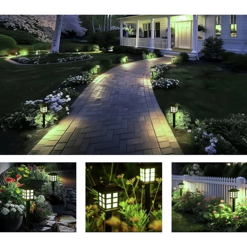 Solcellehave lamper LED – sæt 6x hus