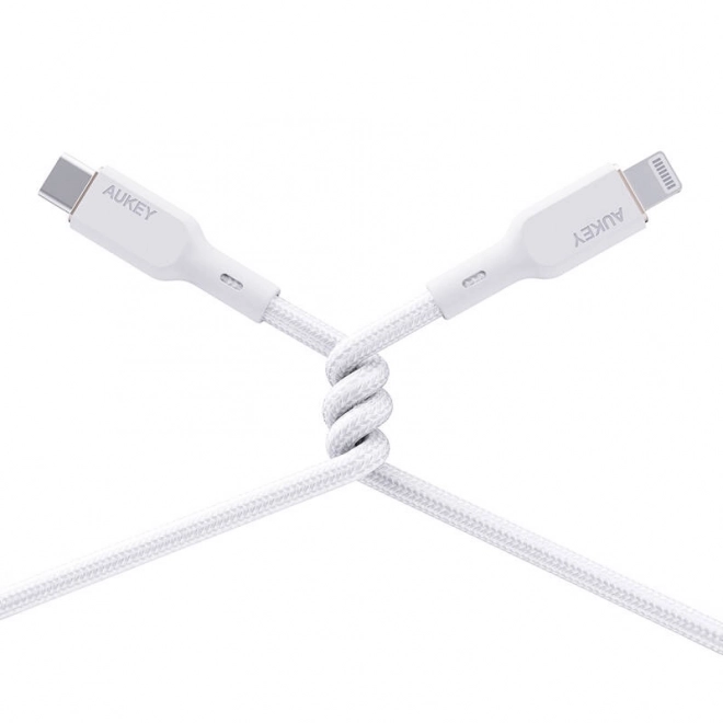 Kabel Aukey USB-C til Lightning 1,8 m hvid