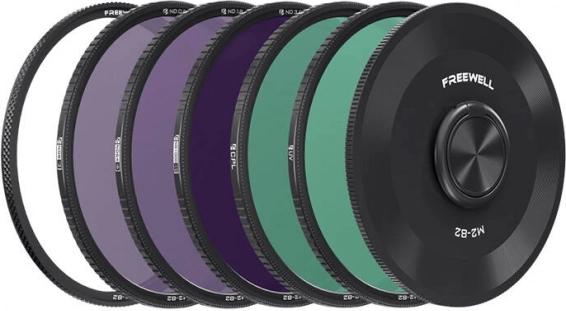 sæt af magnetiske filtre freewell m2 quick swap 82 mm (nd8/nd64/nd1000/cpl/uv)