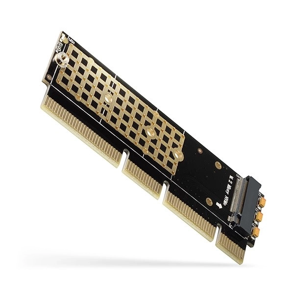 PCEM2-1U intern adapter PCIe x16/x8/x4, slot M.2 NVMe M-key, 1U