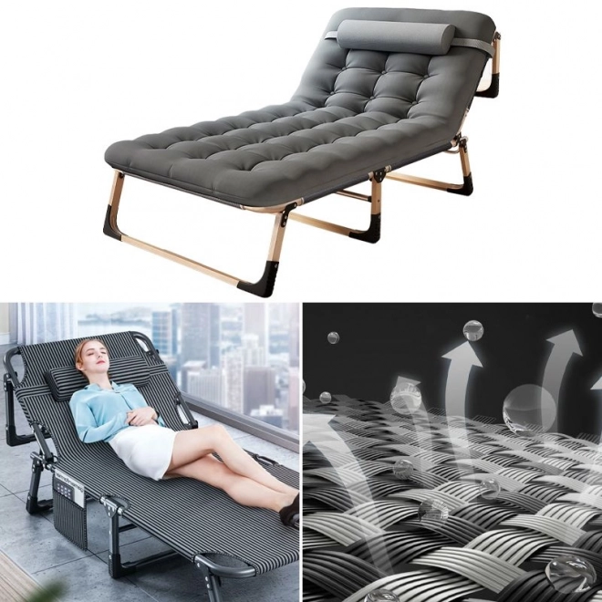Foldbar rejse seng BUSINESS Premium grå