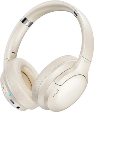 Trådløse on-ear hovedtelefoner Bluetooth 5.3 med ANC – Hvid