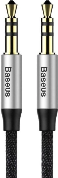 Audiokabel 3,5 mm AUX BASEUS Yiven, 1 m, sort‑sølv