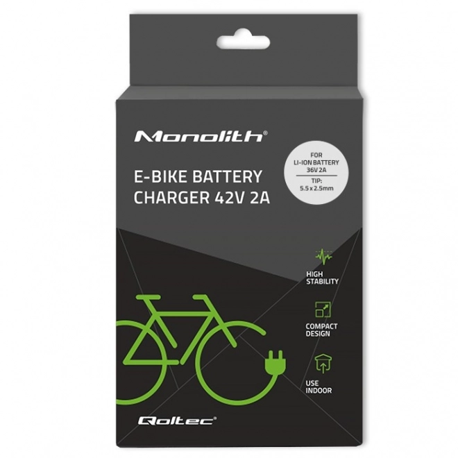 Batterioplader til elcykler 36V | 42V | 2A | 5,5*2,5