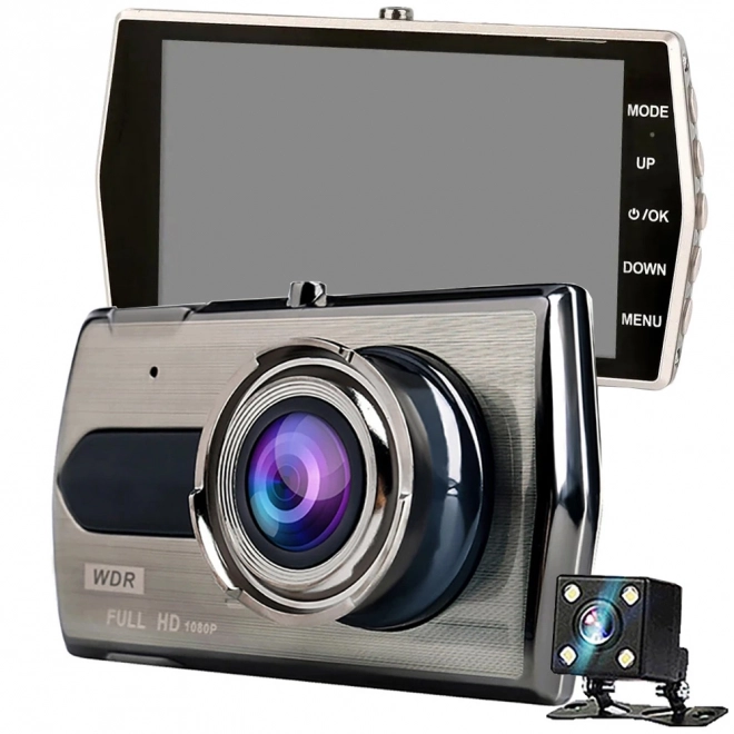 Bil kamera med full HD optagelse og LCD skærm