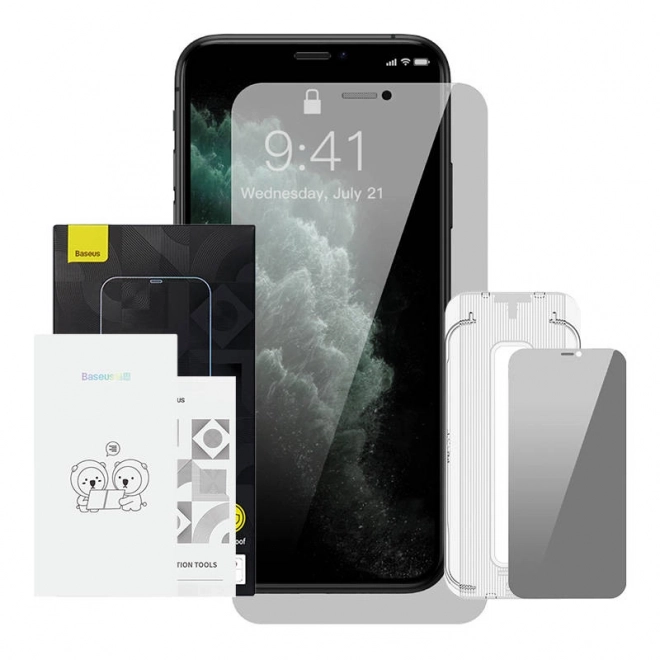Baseus Crystal privatbeskyttelse hærdet glas til iPhone X/XS