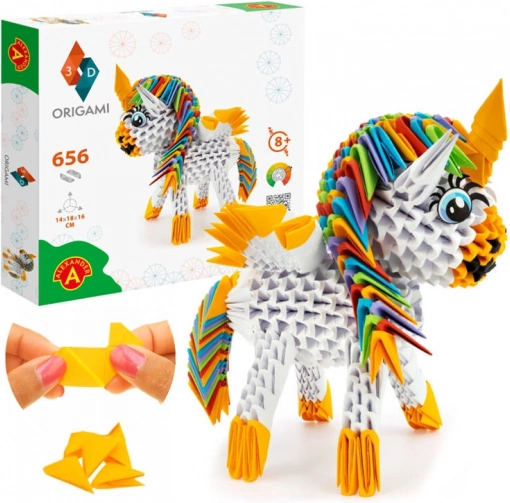 ALEXANDER 3D origami – enhjørning, 656 dele