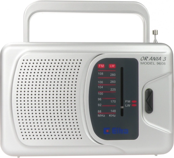 Bærbar radio ANIA sølvfarvet
